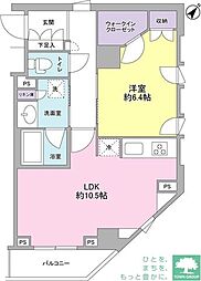 東急大井町線 中延駅 徒歩1分の賃貸マンション 7階1LDKの間取り