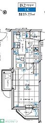 JR京浜東北・根岸線 蒲田駅 徒歩9分の賃貸マンション 1階1Kの間取り
