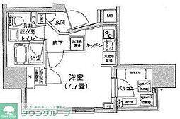 京急本線 立会川駅 徒歩9分の賃貸マンション 14階1Kの間取り