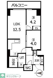 シティコート目黒4号棟 2LDKの間取図画像
