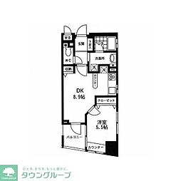 PRIMEURBAN中目黒 1DKの間取図画像
