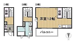 メゾン桜坂 ワンルームの間取図画像