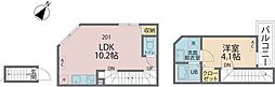 カインドネス南雪谷II 1LDKの間取図画像