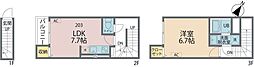 カインドネス南雪谷II 1LDKの間取図画像