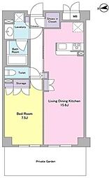 CITYCURRENT代官山 1LDKの間取図画像