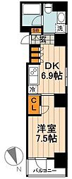 Alpuente大手町 1DKの間取図画像