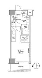 ザ・パークハビオ根岸三丁目 ワンルームの間取図画像