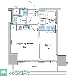 ルフォンプログレ秋葉原マークス 1LDKの間取図画像