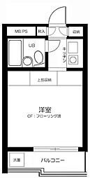 DOM都立大 ワンルームの間取図画像