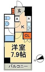 セジョリ上野 1Kの間取図画像