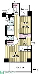 ブランシェラ東京住吉 1LDKの間取図画像