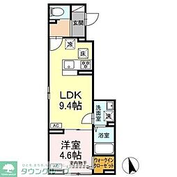 セレスティア青井 1LDKの間取図画像