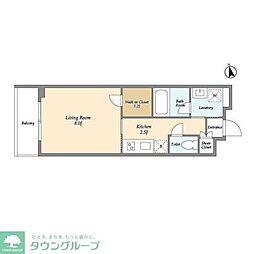 ガーデン富ヶ谷 1Kの間取図画像