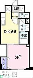 ボヌールトーキ笹塚 1DKの間取図画像