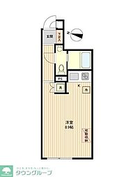 GC用賀 ワンルームの間取図画像
