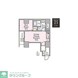 GrandeMaison浅草合羽橋 1LDKの間取図画像