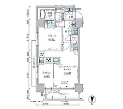 パークアクシス両国馬車通り 2LDKの間取図画像
