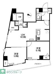 ルミナス西日暮里 1LDKの間取図画像