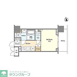 グランテール代々木 1Kの間取図画像