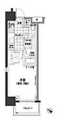 パークハビオ人形町 1Kの間取図画像