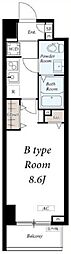 リブリ・東上野 1Kの間取図画像
