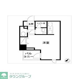シャンブリーズ三越前 ワンルームの間取図画像
