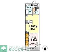 Ohana 1LDKの間取図画像