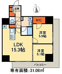 ステイシス町屋 2LDKの間取図画像