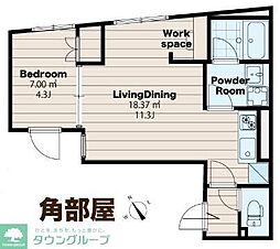 EXAM本駒込 1LDKの間取図画像