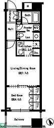 コクヨーレ日本橋 1LDKの間取図画像