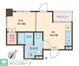 スフィア日本橋富沢町 1DKの間取図画像