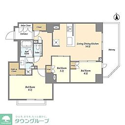 OrchidResidence渋谷富ヶ谷 3LDKの間取図画像