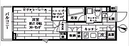 ステージグランデ世田谷上野毛アジールコート 1Kの間取図画像