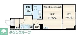 aLATO自由が丘 1LDKの間取図画像