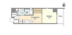 BPRレジデンス亀戸 1DKの間取図画像