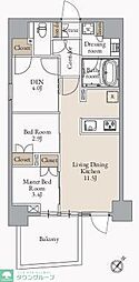 JMF-Residence蔵前二丁目 2SLDKの間取図画像