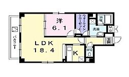ソレアード南砂 1LDKの間取図画像