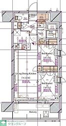 BRANSIESTA浅草蔵前 2LDKの間取図画像