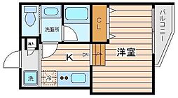 相鉄新横浜線 西谷駅 徒歩6分の賃貸アパート 1階1Kの間取り