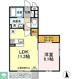 ＢＬＥＳＳ戸塚弥生台 3階1LDKの間取り