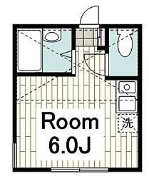 ユナイトベイヒルズ西横浜 ワンルームの間取図画像