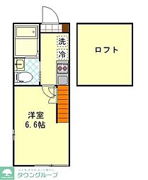 レイディアンス東久保 1Kの間取図画像