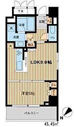 HF新横浜レジデンス 1LDKの間取図画像