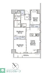 クラシアム神奈川台場 2SLDKの間取図画像