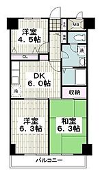 スプリングスプラザいずみ野 2LDKの間取図画像