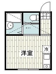グラッチェ二俣川 ワンルームの間取図画像