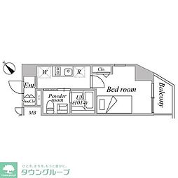 Log横浜駅東 1Kの間取図画像