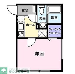 大和市下和田アパート 1Kの間取図画像