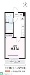 QUIET CRAB HOUSE ESSATO 1Kの間取図画像