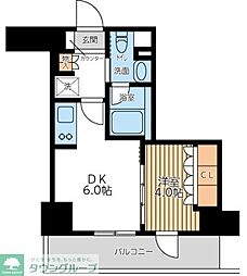 CityLuxTobe 1DKの間取図画像